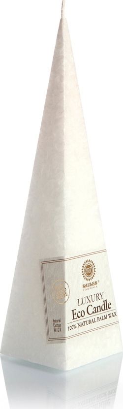 фото Свеча декоративная "Saules Fabrika", пирамида, цвет: белый, 23 см