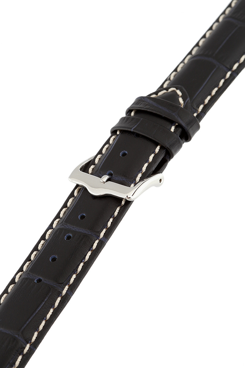 фото Ремешок для часов мужской Signature, цвет: черный, ширина 20 мм, длина 20 см. 95392_20 mm V cut