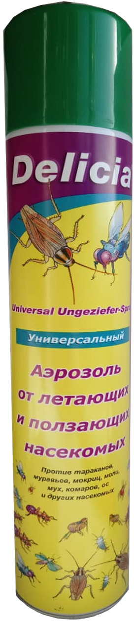 фото Аэрозоль универсальный "Delicia" от летающих и ползающих насекомых, 400 мл. 0708-165
