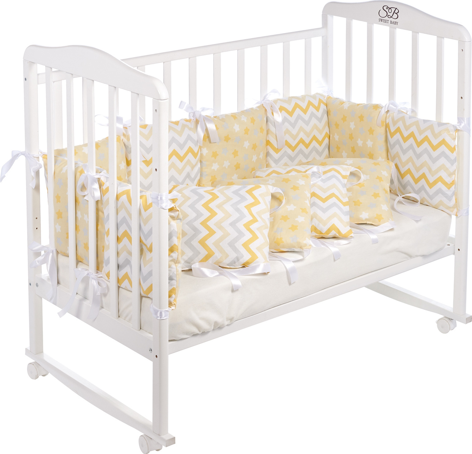фото Бортики в кроватку Sweet Baby Colori, 419236, желтый, 12 частей