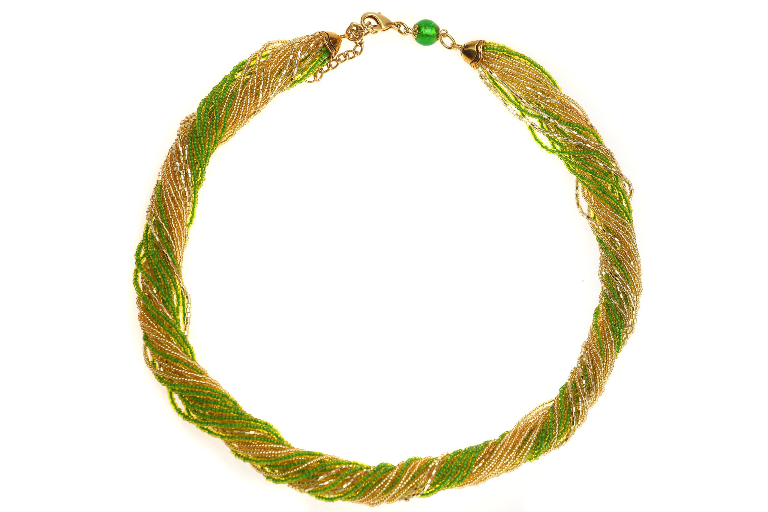 фото Колье/ожерелье бижутерное Bottega Murano 02010324 23, Бисер, 56+5 см см, 02010324 23, зеленый