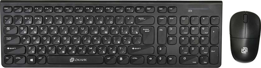 фото Комплект мышь + клавиатура Oklick 220M, черный