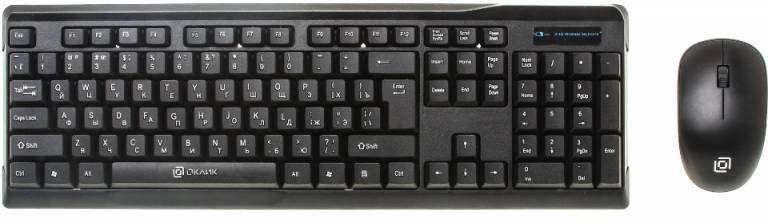 фото Комплект мышь + клавиатура Oklick 230M, черный