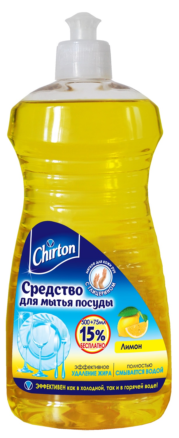 фото Средство для мытья посуды Chirton Лимон, желтый, 0.593
