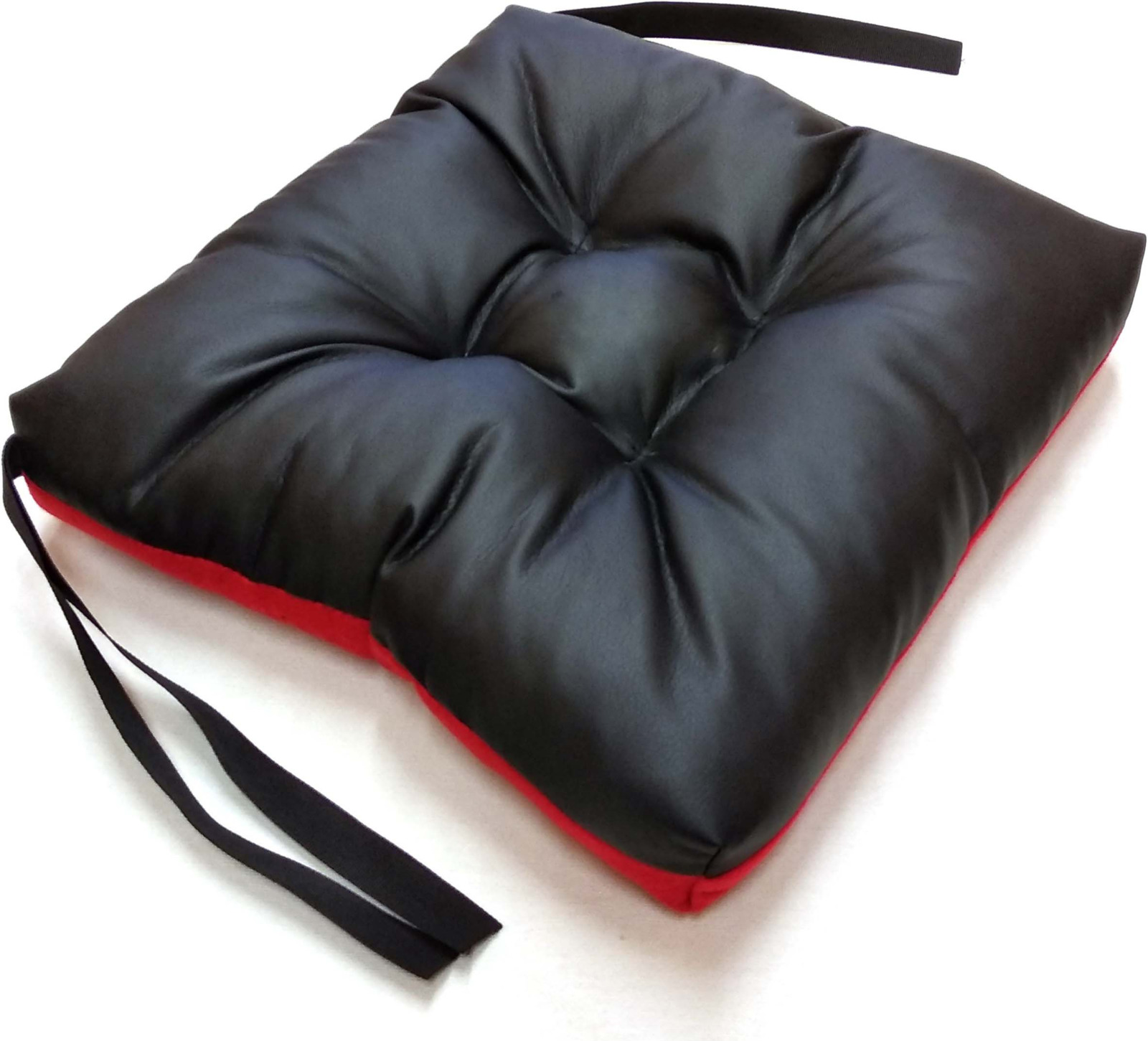 фото Подушка на стул Auto Premium, двусторонняя, 57510, черный, красный, 35 х 37 см