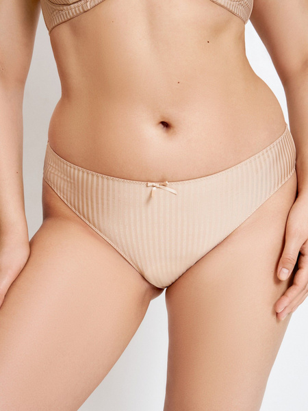 Трусы Женский Infinity Lingerie слипы бежевый размер 52 Китай Повседневный Полоска Однотонный