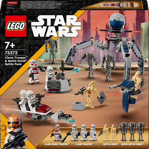 LEGO STAR WARS 75372 Боевой набор Клоны и боевой дроид купить с