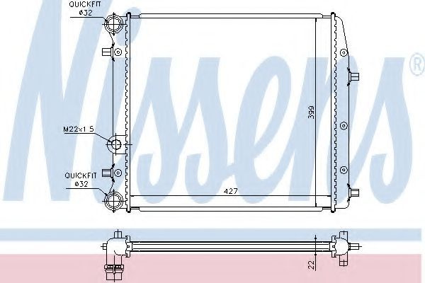 Радиатор системы охлаждения Nissens 652691 NISSENS арт 652691