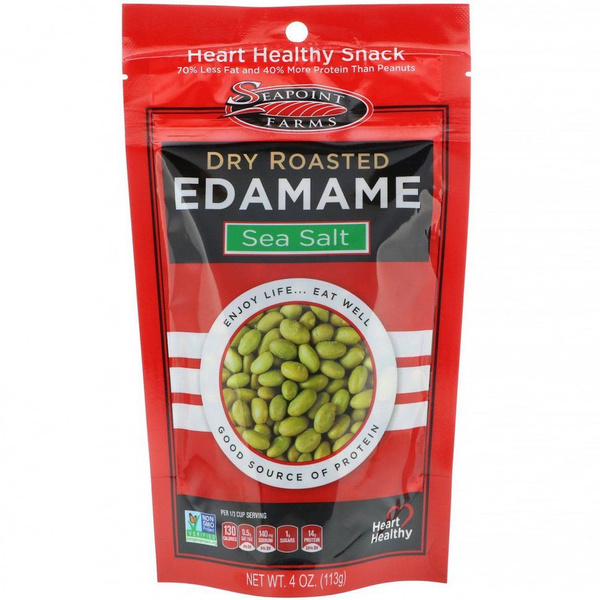 Seapoint Farms Dry Roasted Edamame Соя Эдамаме обжаренная с морской