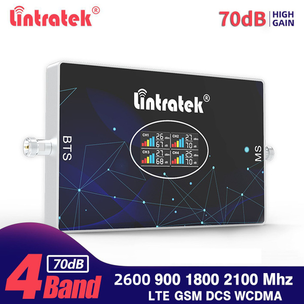 Lintratek Четыре полосы 2G 3G 4G Усилитель сотовой связи GSM B7 LTE