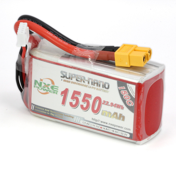 Аккумулятор LiPo 4S 1550mAh 150C NXE 14 8В мягкий корпус разъём XT60