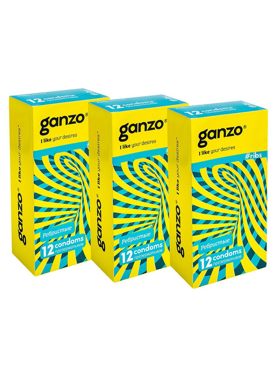 Презервативы Ганзо Рибс купить со скидкой в секс шопе  Презервативы  Комбинированные
