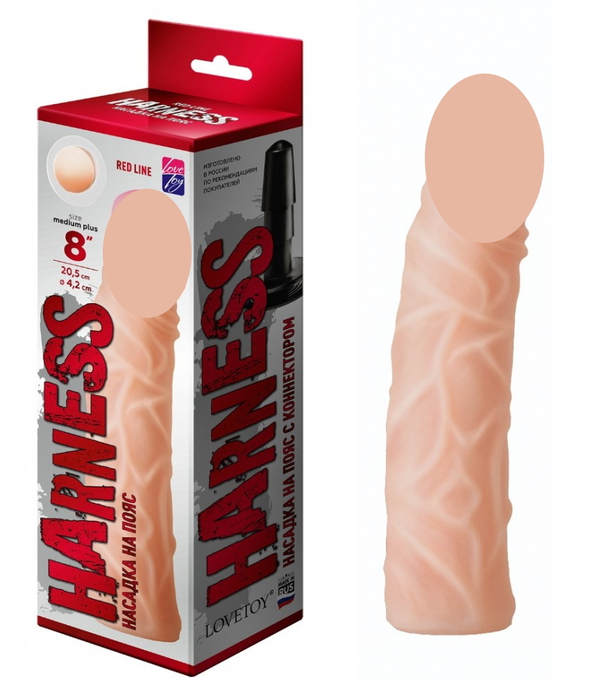 Ультрареалистичная насадка к трусикам Vac-U-Lock 6' купить со скидкой в секс шопе  Страпоны  Отдельно насадки