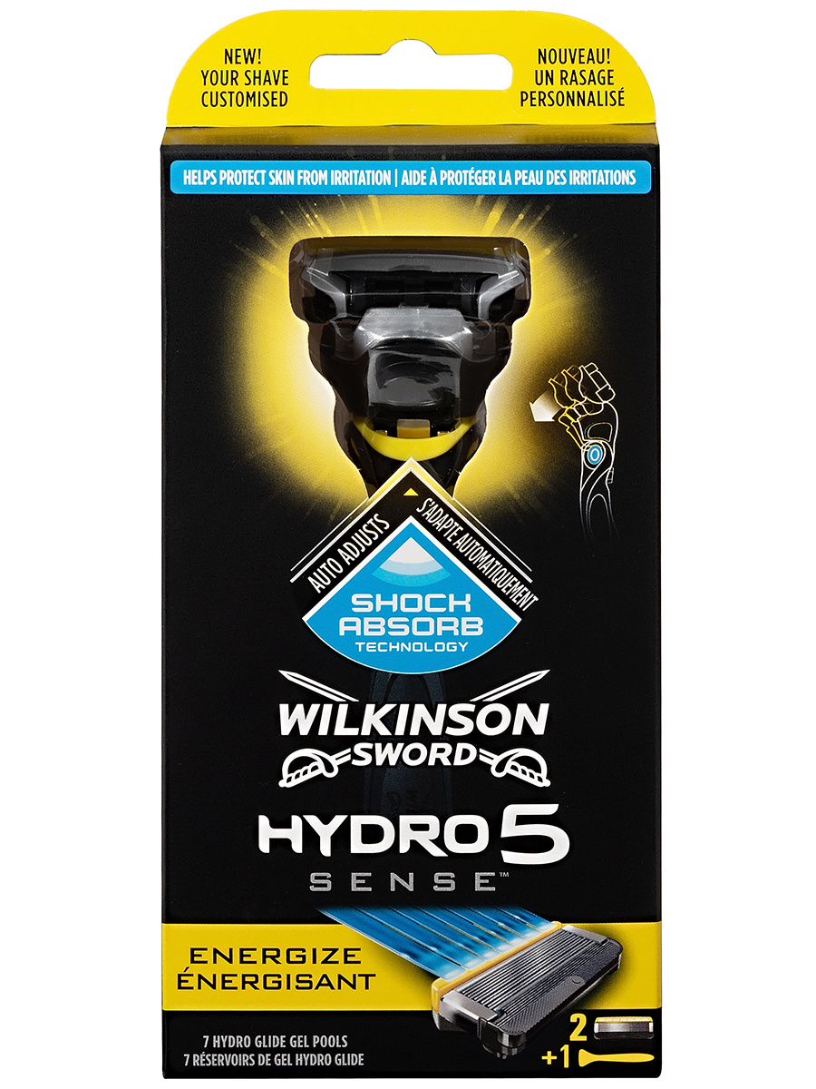 Wilkinson Sword Hydro5 Sense Energize Бритвенный станок с 2 кассетами