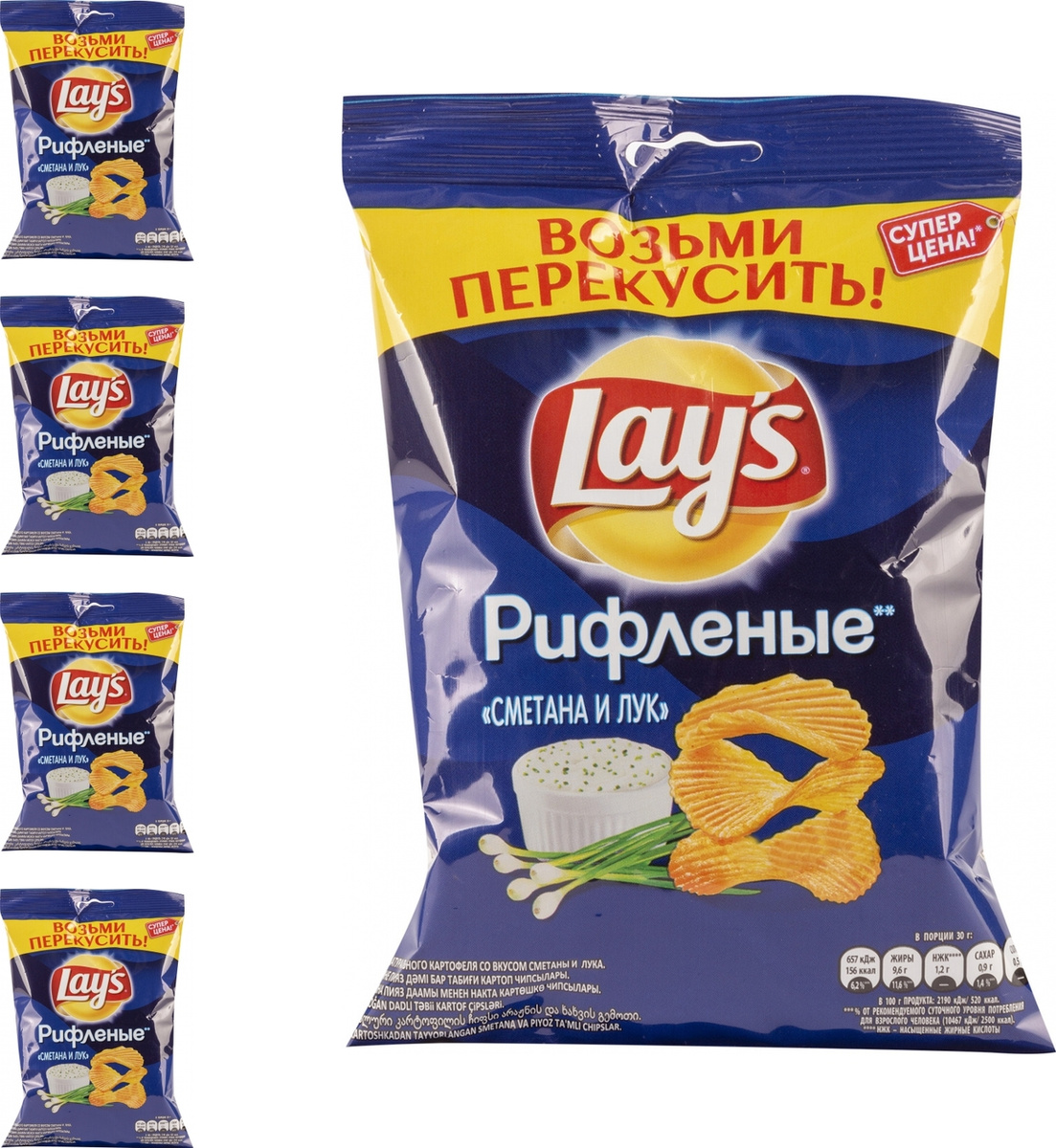 Чипсы lays сметана и лук 50г