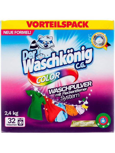 Стиральный порошок для цветного 2 4 кг Der Waschkonig C G Color 32