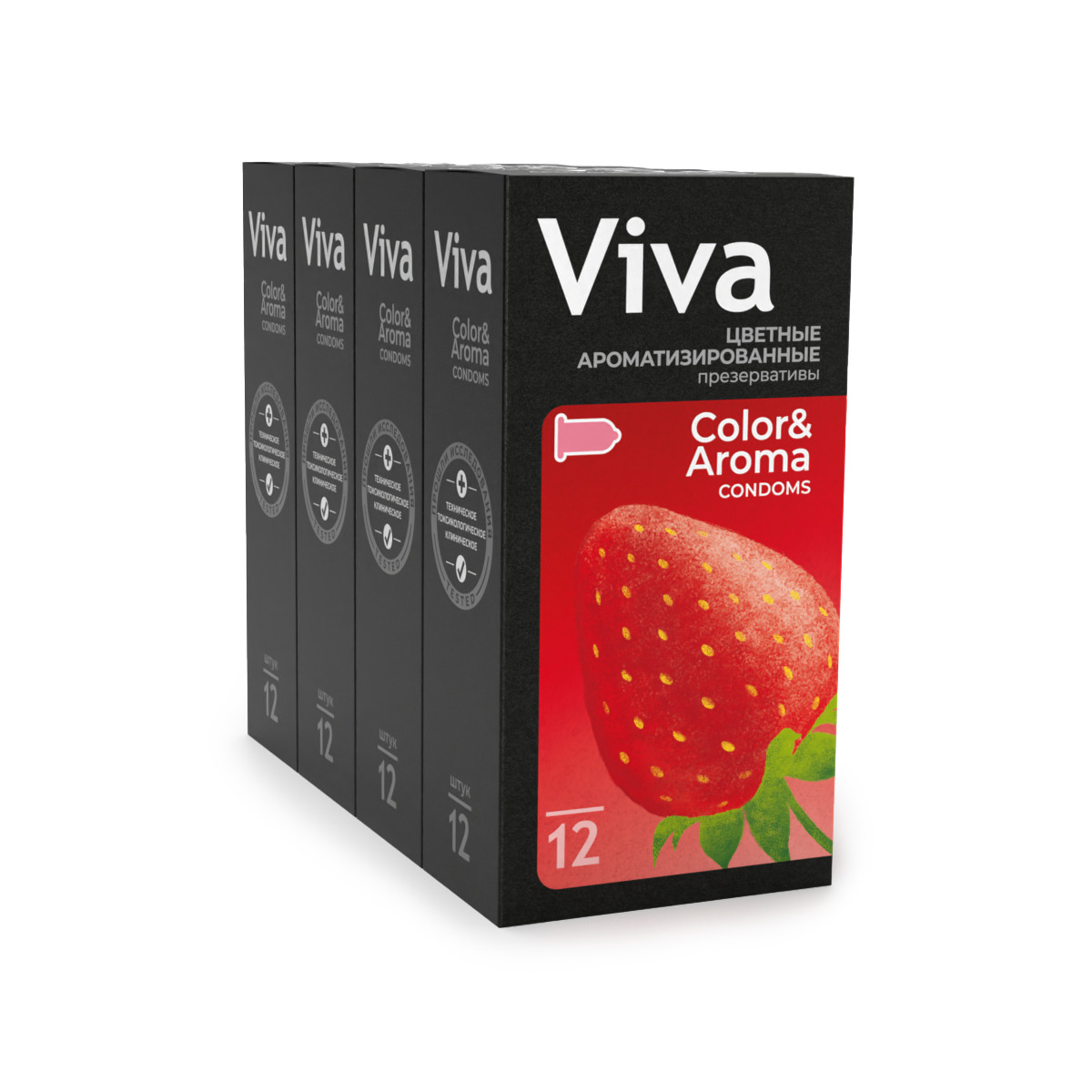 Презервативы Vitalis Premium Color&Flavor цветные ароматизированные, 12 шт 143174 - VITALIS - Ароматизированные презервативы - Купить