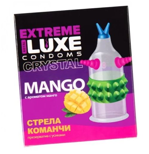 Презерватив стимулирующий Luxe Extreme Медвежий капкан Клубника, 1 шт 09275 - Luxe - Презервативы с усиками - Купить