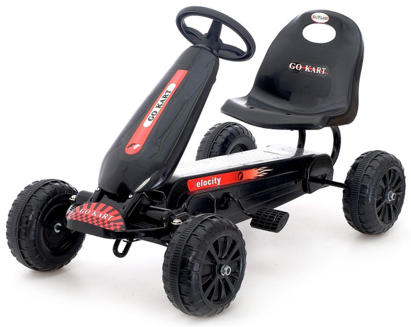 Детский веломобиль HOT CAR каталка с педалями и пластиковыми колесами четырехколесный