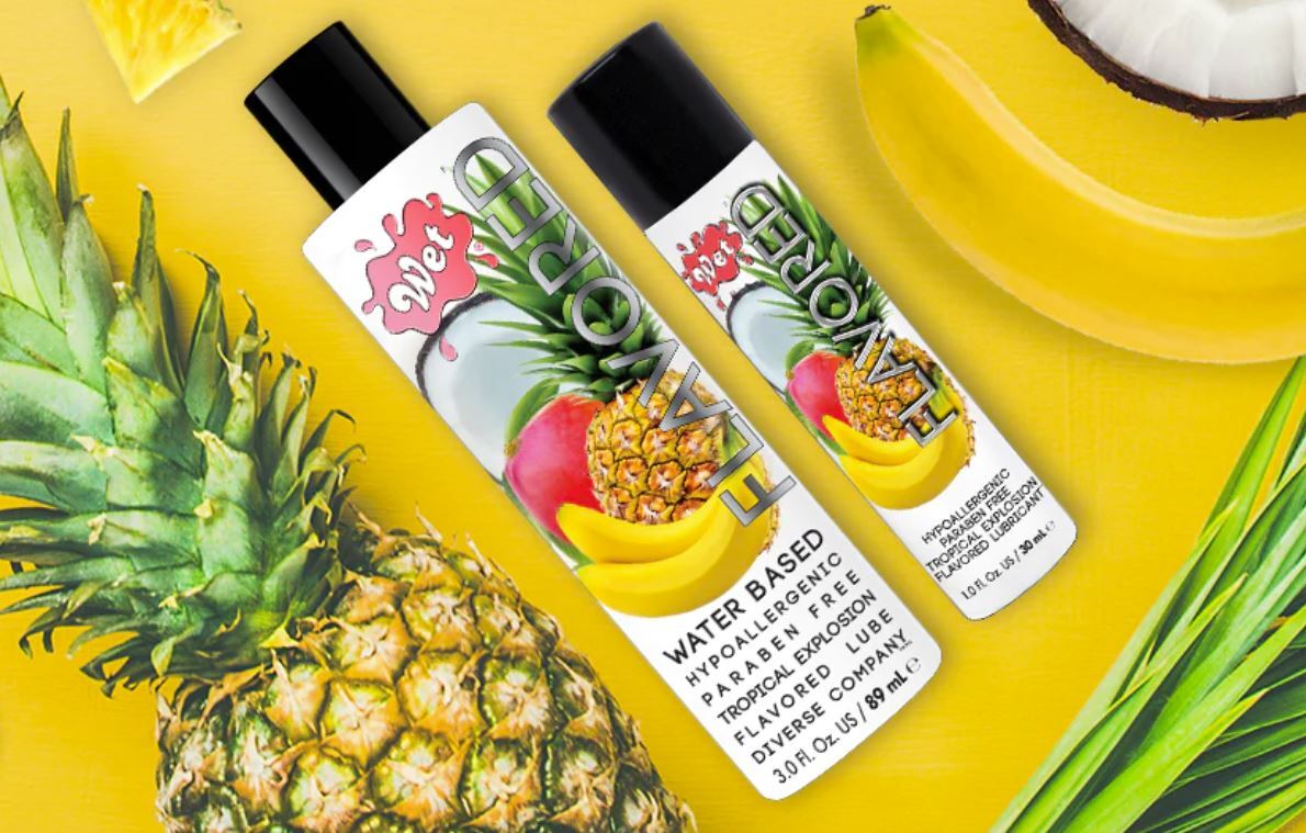 Согревающий лубрикант и лосьон для массажа WET Fun Flavors, тропические фрукты, 89 мл 20428 - Wet - Возбуждающие смазки, гели и лубриканты - Купить