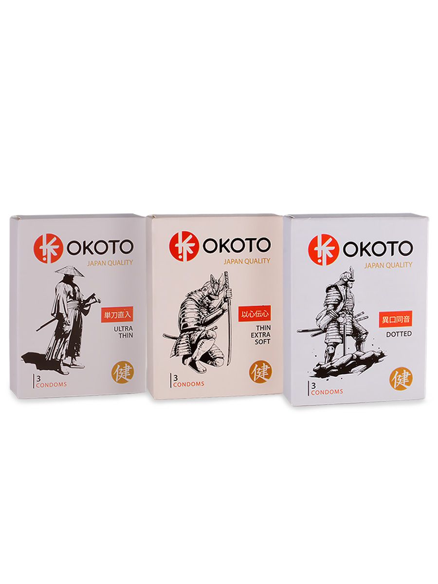 Презервативы Okoto Thin Extra Soft, 3 шт 1465 - Okoto - Классические презервативы - Купить