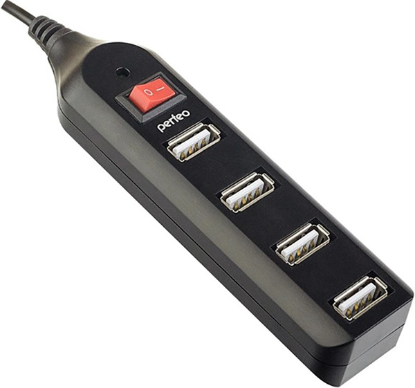 USB концентратор Perfeo USB HUB 4 Port PF HYD 6001H Black купить с