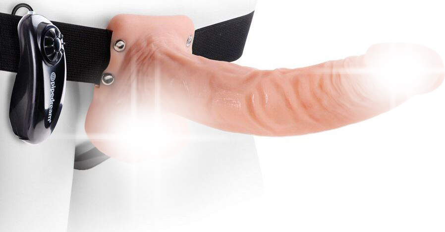 Полый страпон с поясом Evolved Adam's Flexskin Hollow, телесный AE-WF-3558-2 - Evolved - Полые страпоны - Купить