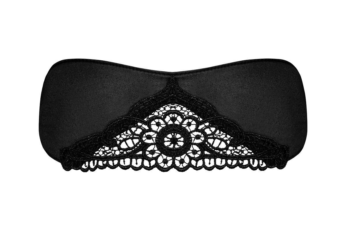 Маска на Глаза Peek-a-Boo Love Mask, черная LF6010 - Lux Fetish - Маски закрытые, а также открытые с шорами - Купить