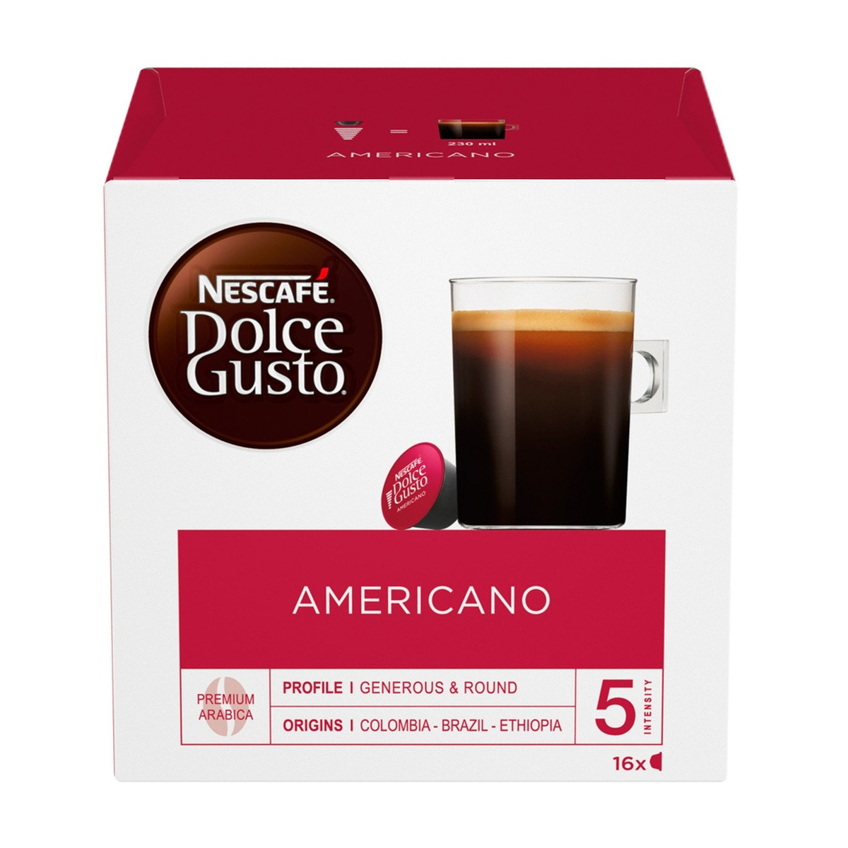 Кофе Nescafe Dolce Gusto Americano в капсулах 16шт купить в интернет