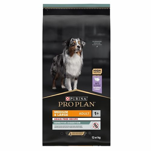 Purina Pro Plan Medium Large Adult Optidigest Grain Free Turkey