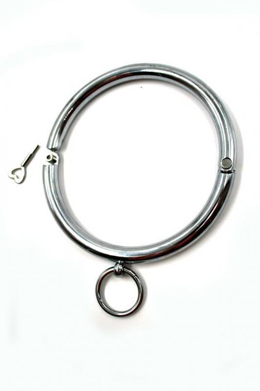 Ошейник с кольцом увеличенного размера  купить со скидкой в секс шопе  Фетиш и BDSM  Ошейники, поводки