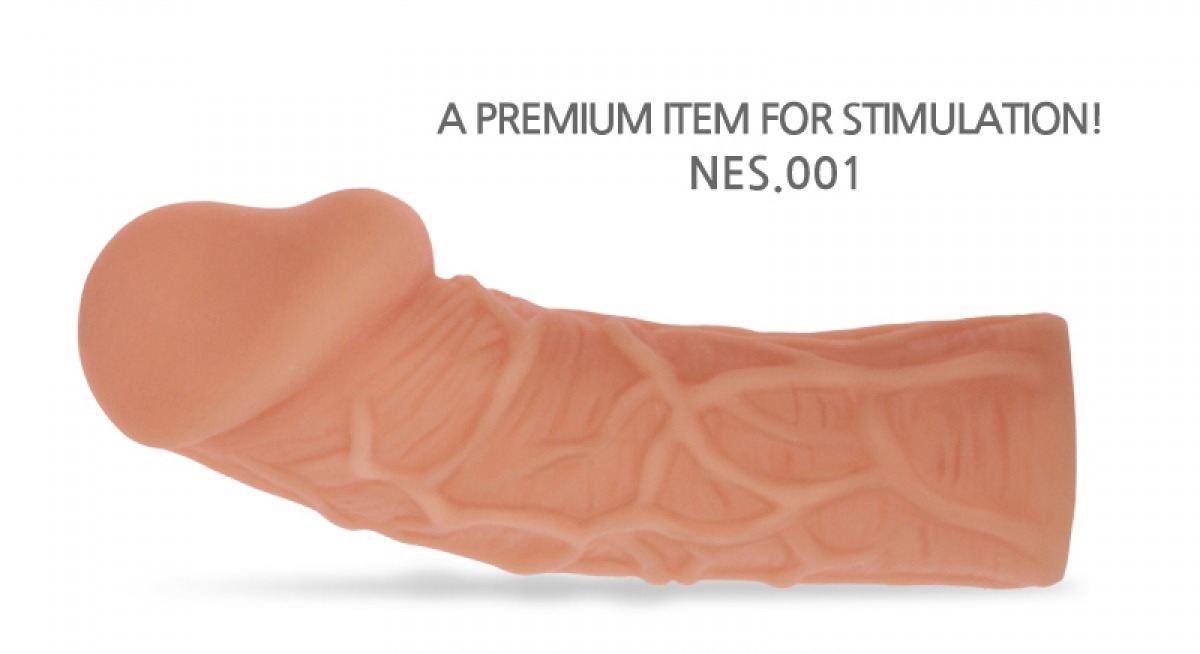 Насадка Kokos Nude Sleeve 005 L с подхватом мошонки и открытой головкой, телесная NS.005-L - KOKOS - Удлиняющие/утолщающие насадки - Купить