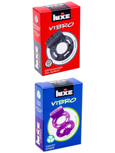 Эрекционное кольцо Luxe Vibro Дьявол в доспехах + презерватив, голубое 06218 - Luxe - ВиброКольца - Купить