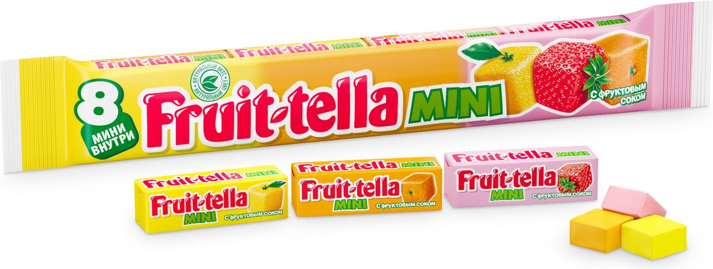 Характеристики Конфеты Fruittella Mini жевательные мультипак 88 г