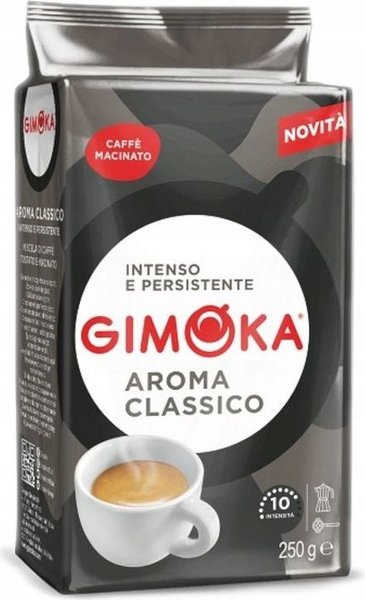 Кофе молотый Gimoka Aroma Classico Black вакуумная упаковка 250 г