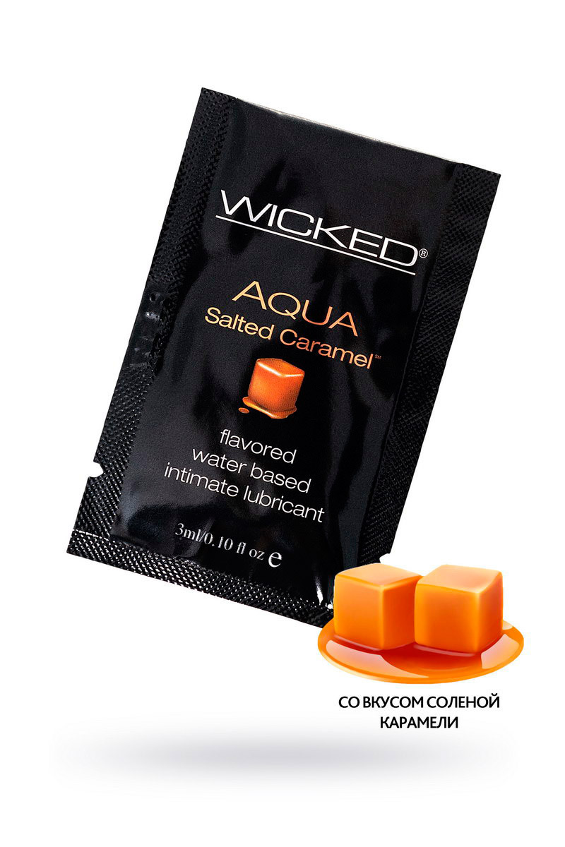 Лубрикант Wicked Aqua Булочка с корицей на водной основе, 3 мл саше 90344-sachet - Wicked - Оральные смазки - Купить