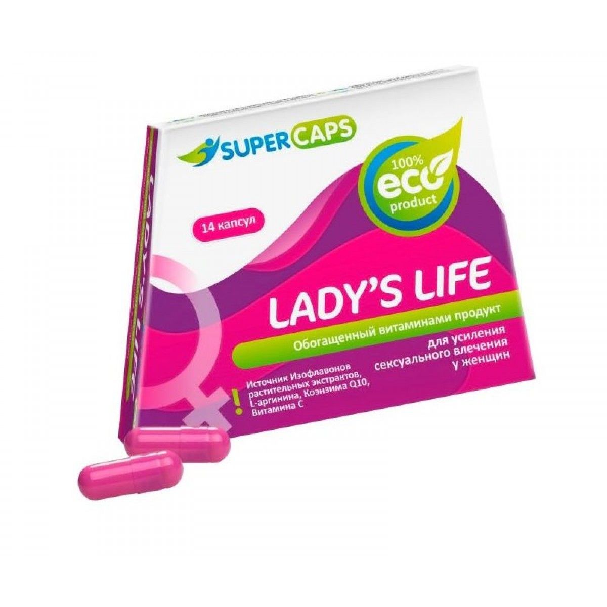 Женское возбуждающее средство Super Caps Lady's Life, 14 капсул 150130 - Super Caps - Биологически активные добавки для женщин - Купить