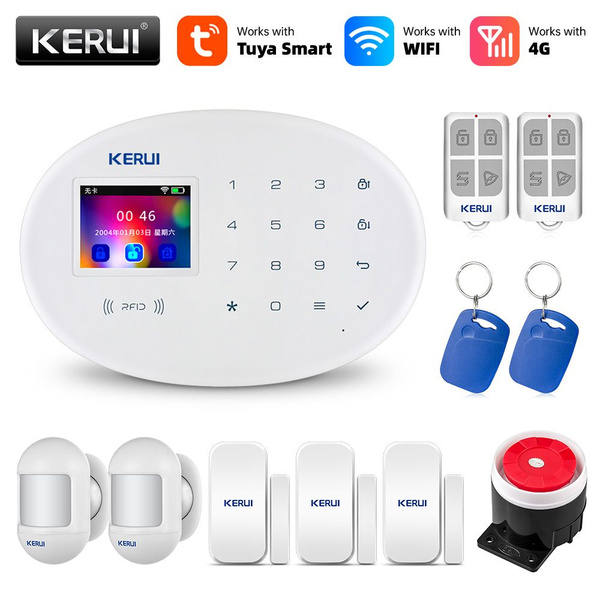 KERUI Tuya Wi Fi GSM 4G умная домашняя охранная сигнализация RFID