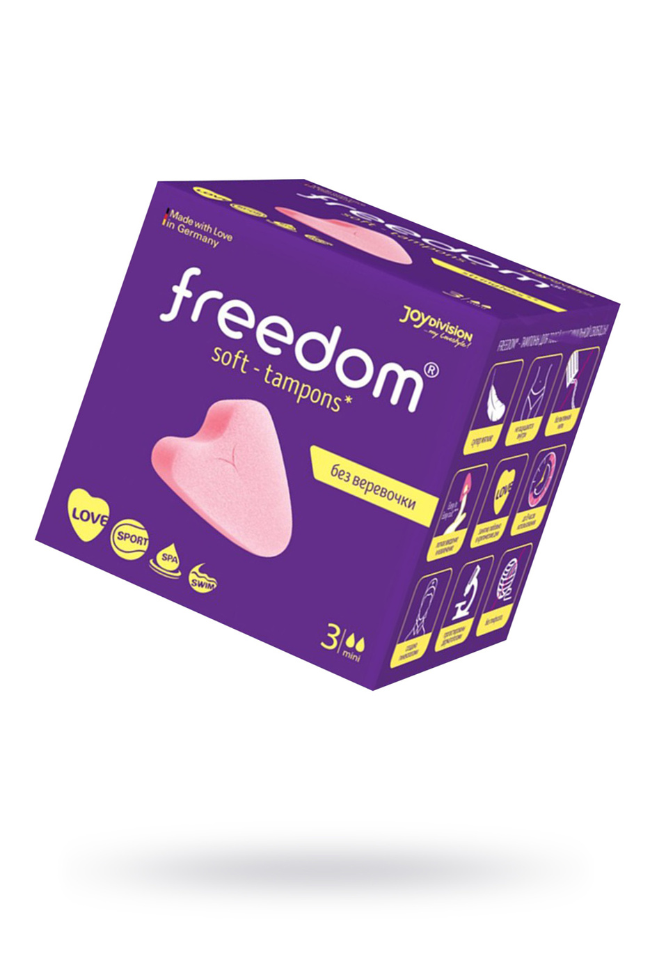 Тампоны гигиенические Soft-Tampons Freedom Mini, 3 шт 12231jd - Joy Division - Тампоны - Купить