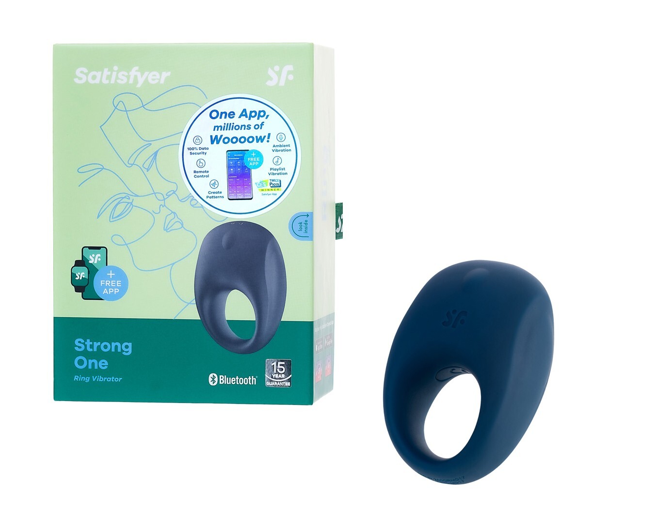 Эрекционное виброкольцо Satisfyer Bullseye, темно-синий 4018379DBLUE - Satisfyer - ВиброКольца - Купить