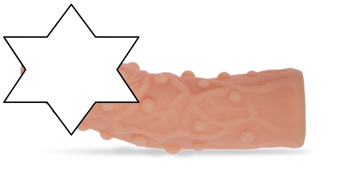 Насадка Kokos Cock Slave M с подхватом мошонки и с крупными пупырышками, телесная УТ-00002558 - KOKOS - Удлиняющие/утолщающие насадки - Купить