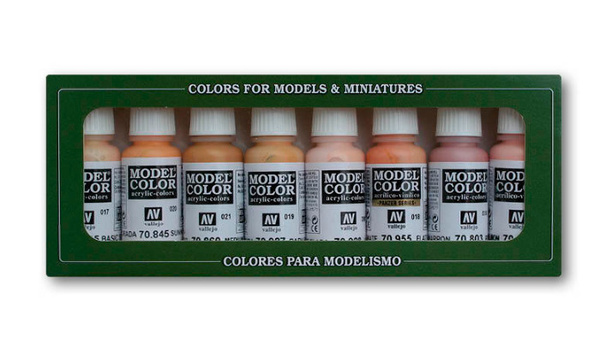 Набор красок Vallejo MODEL COLOR SET FACE SKINTONES 8 купить с