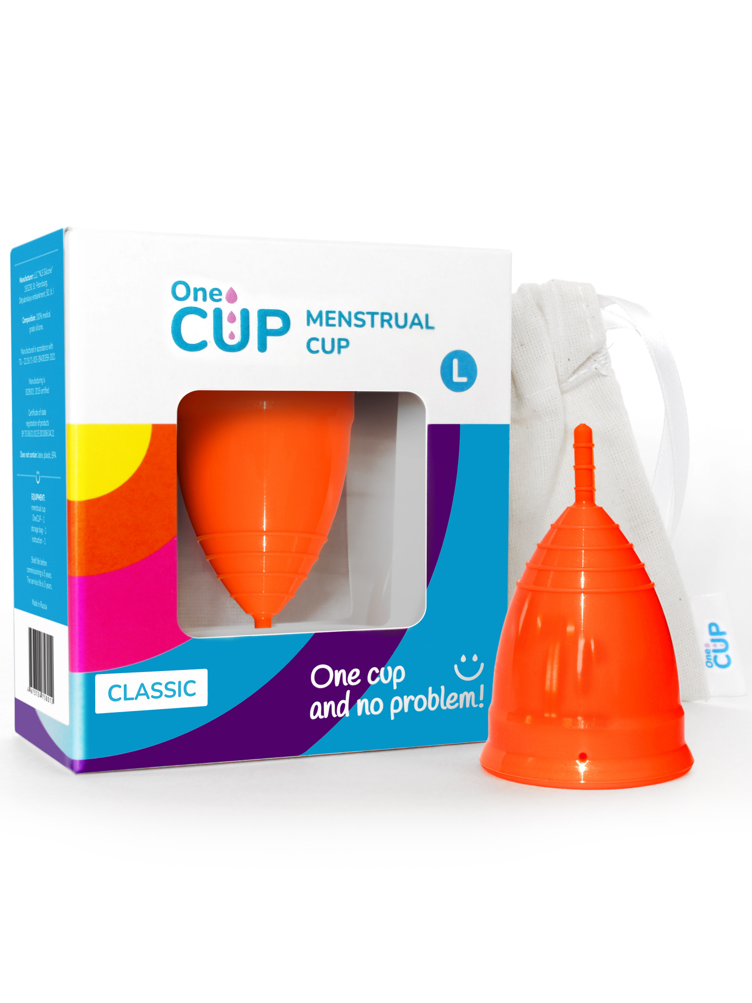 Менструальная чаша OneCUP Classic S, бесцветная OC82 - OneCUP - Менструальные чаши - Купить