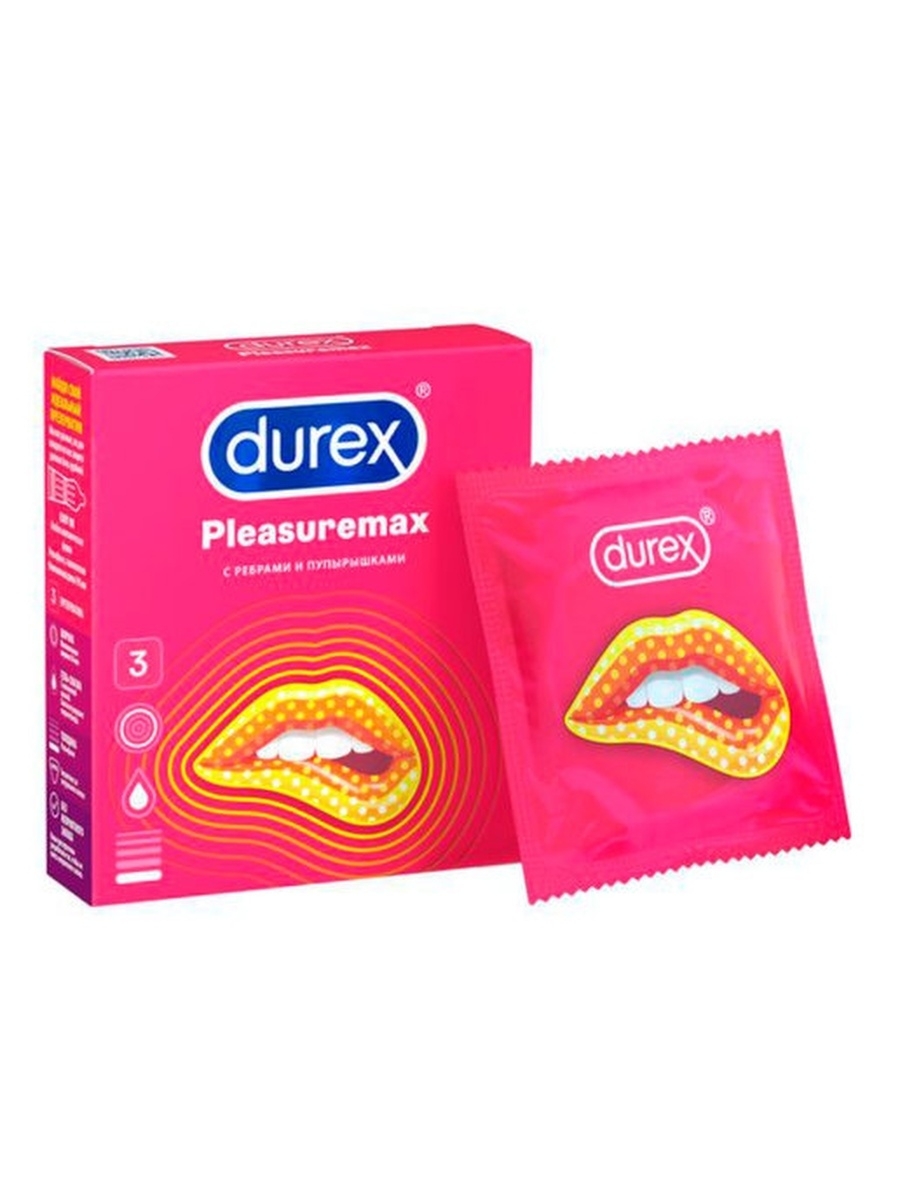 Презервативы Durex Pleasuremax рельефные, 12 шт 8103507 - Durex - Ребристые презервативы - Купить