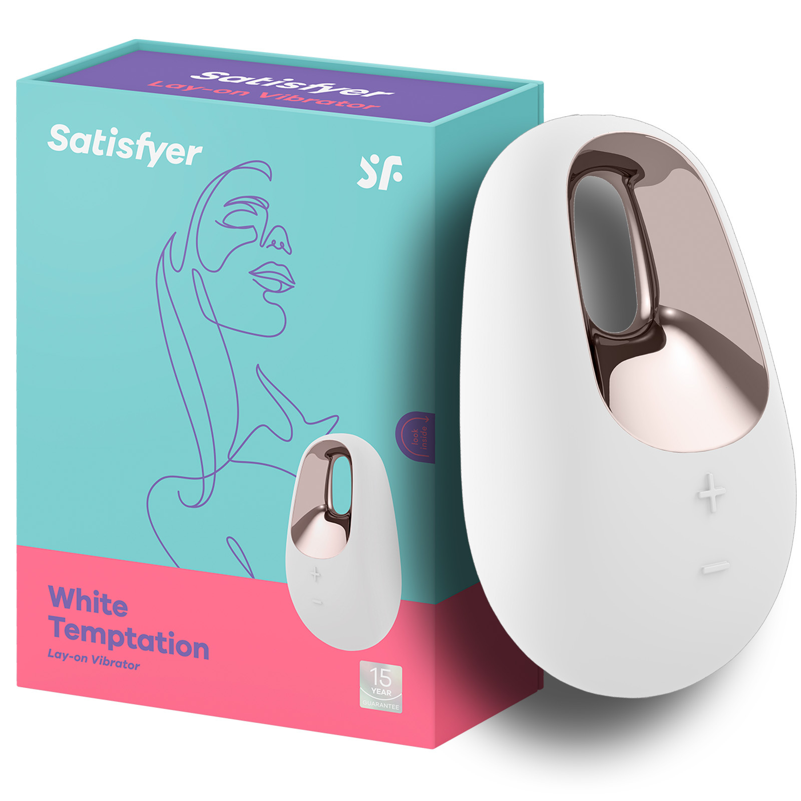 Вибратор-кролик Satisfyer Heat Wave с нагревом, белый-мятный 4002569GRN - Satisfyer - Вибраторы-кролики - Купить