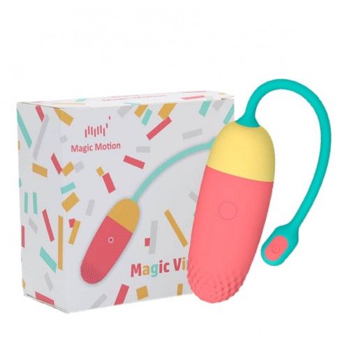 Виброяйцо Magic Motion Vini Lite, розово-жёлтый 6103079 - Magic Motion - Вибрирующие яйца - Купить