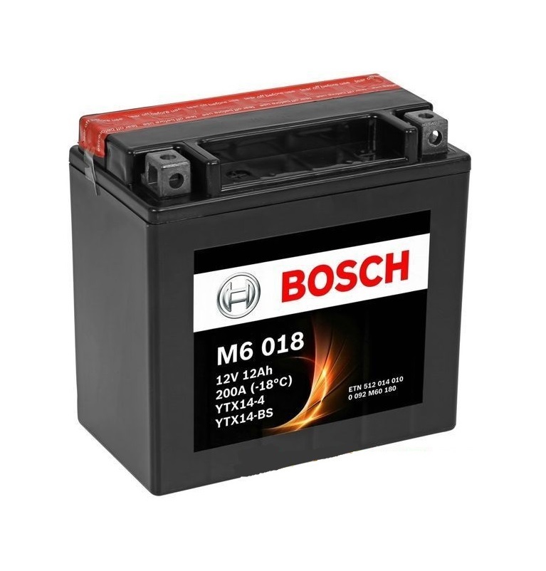 Аккумулятор мото BOSCH AGM M6 018 12V 12AH 200A YTX14 4 YTX14 BS 152