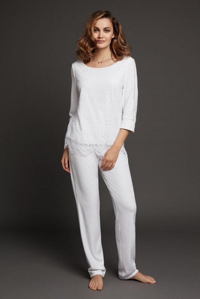 Хлопковая пижама White bear купить со скидкой в секс шопе  Женское белье, одежда  Домашняя одежда