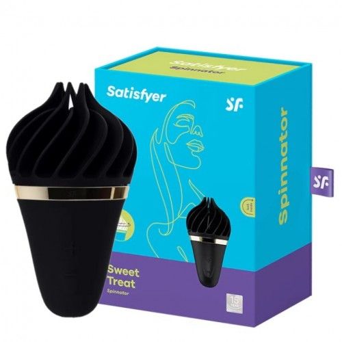 Spinnator Satisfyer Lay-on Sweet Treat, чёрный EE73-583-0719 - Satisfyer - Мини-вибраторы - Купить