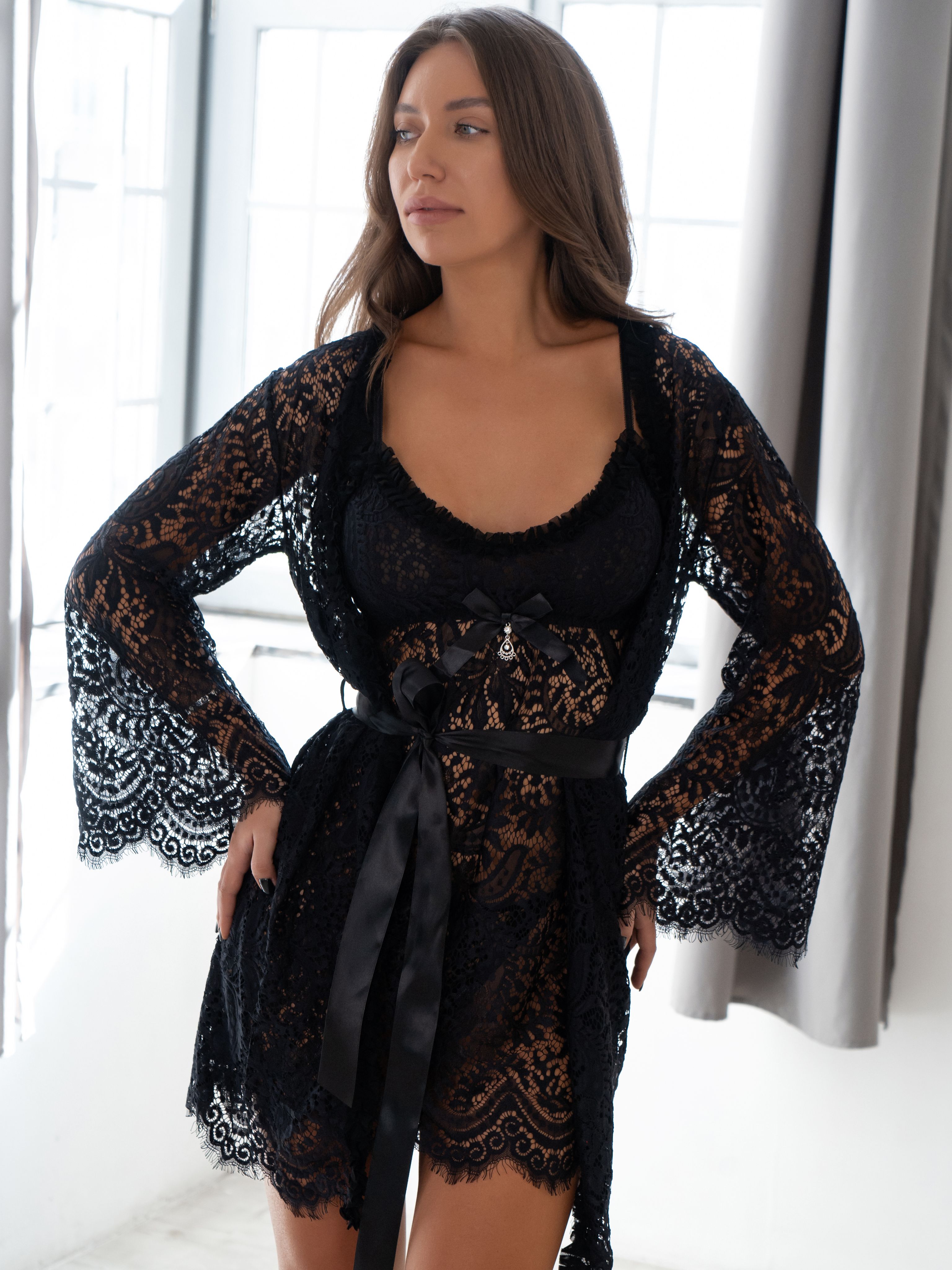 Пеньюары Anais Chanice, Чёрный, 3XL An_Chanice 3XL - Anais - Пеньюары, халаты - Купить